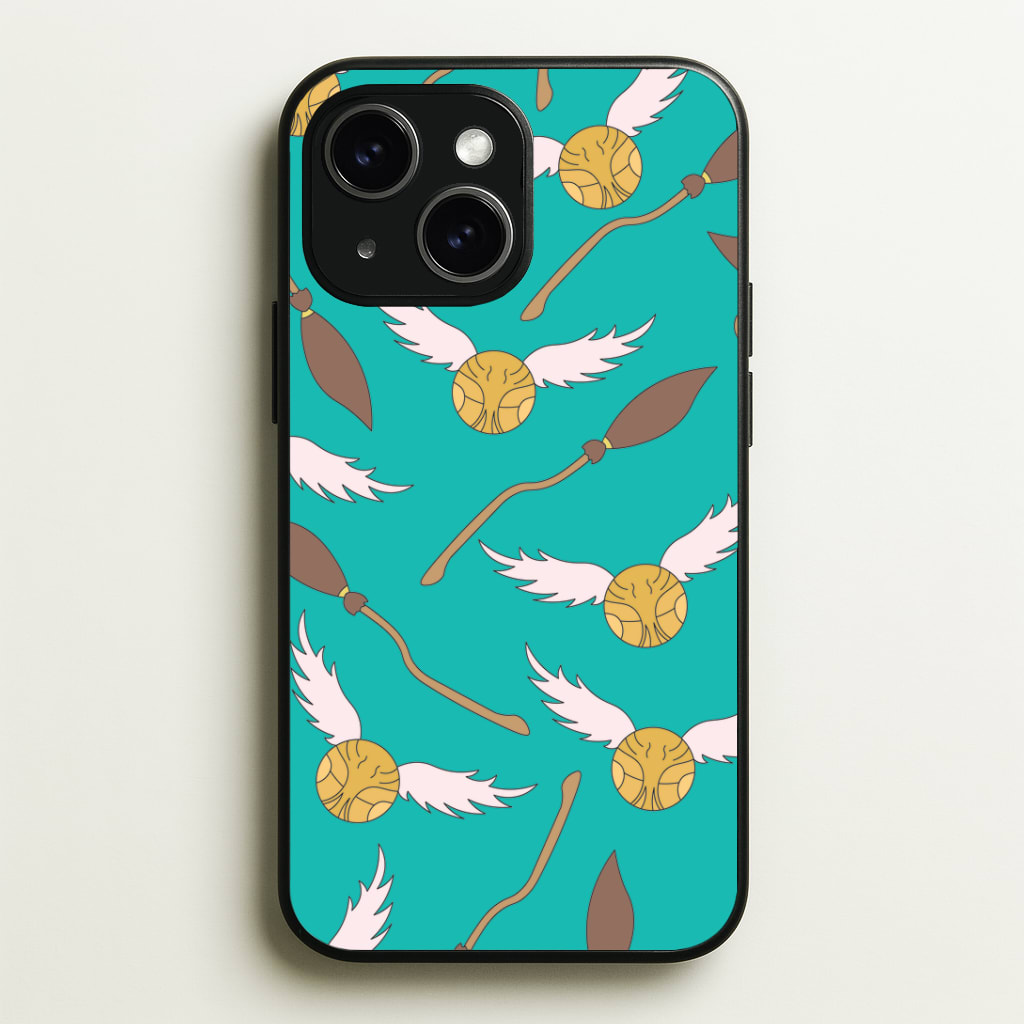 Quidditch Pattern - Harry Potter Phone Case - iPhone 15 / Standard