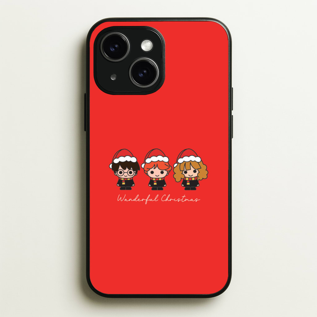 Wizards With Christmas Hats Phone Case - iPhone 15 / Standard