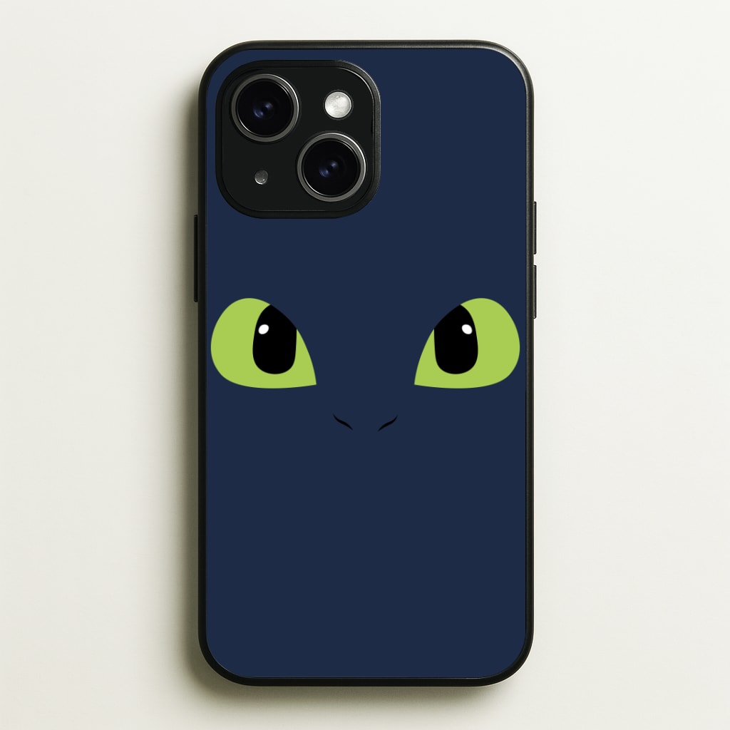 Black Fury Dragon Face Phone Case - iPhone 15 / Standard