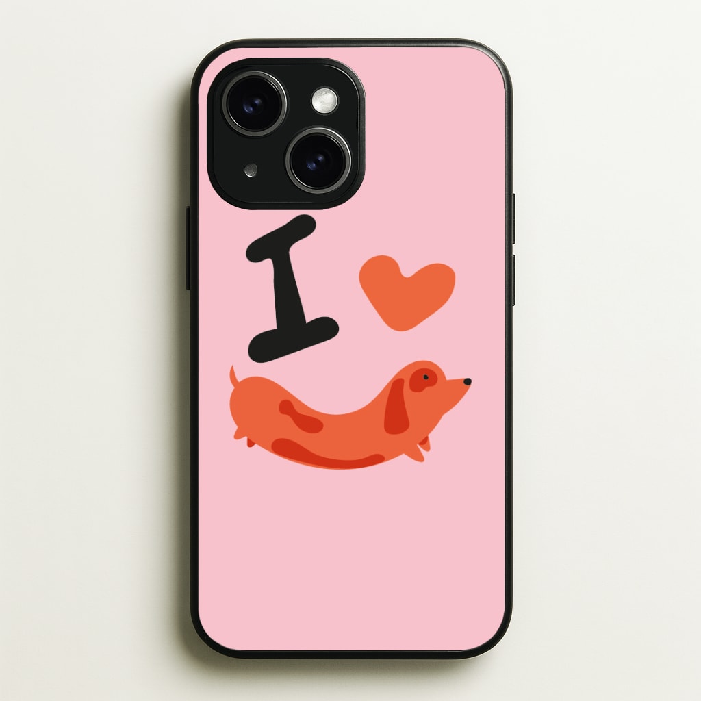 I love Dachshunds Phone Case - iPhone 15 / Standard