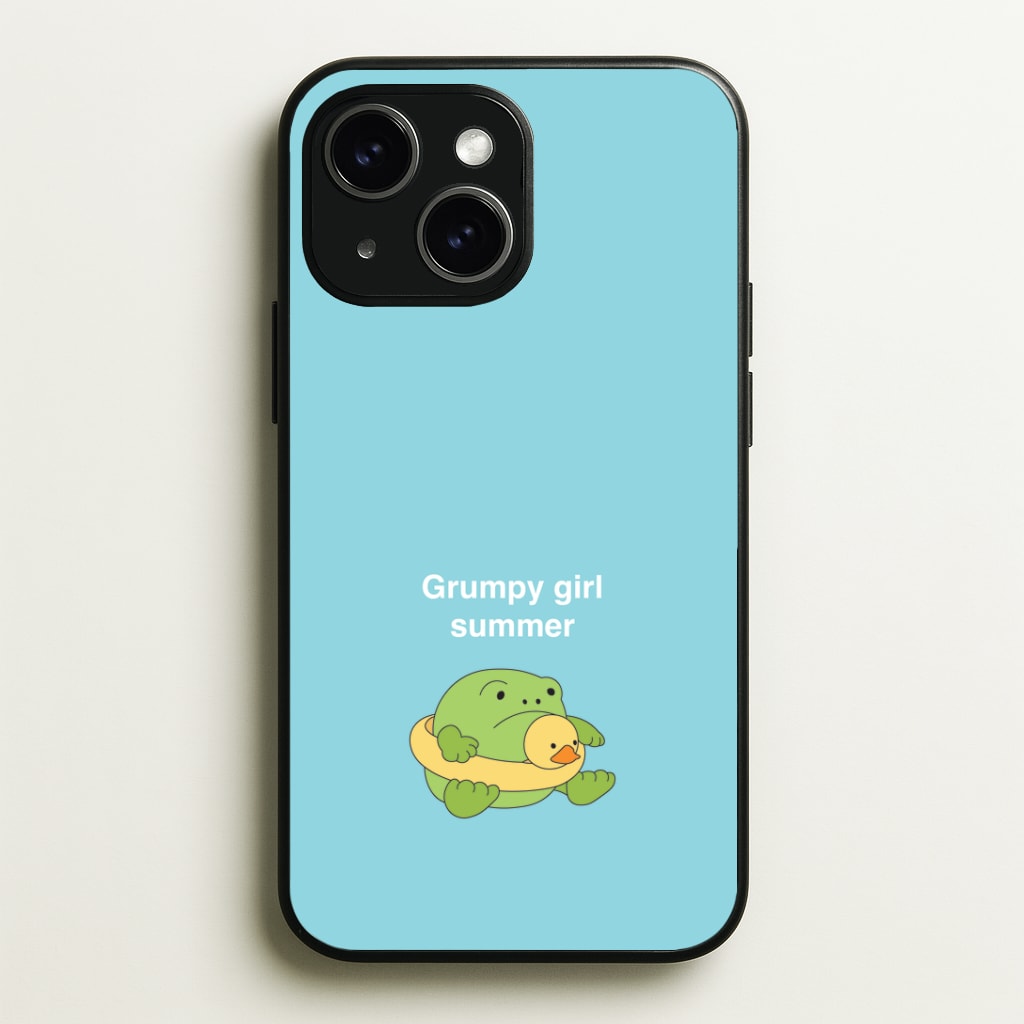 Grumpy Girl Summer - Plushy Phone Case - iPhone 15 / Standard