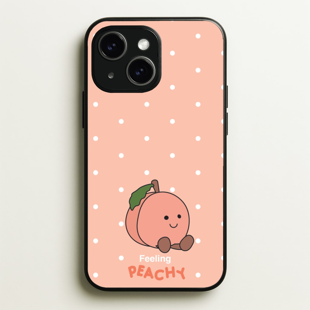 Peach Pattern Phone Case - iPhone 15 / Standard