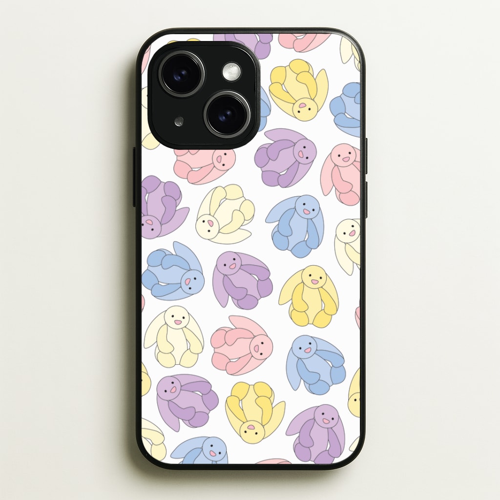 Pastel Bunnies Pattern Phone Case - iPhone 15 / Standard