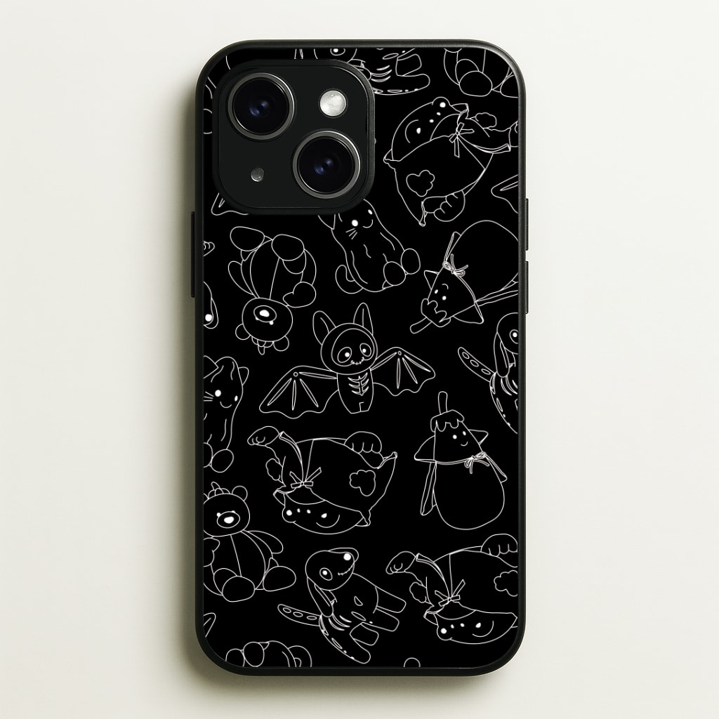 Halloween Plushies Pattern II - Halloween Phone Case - iPhone 15 / Standard