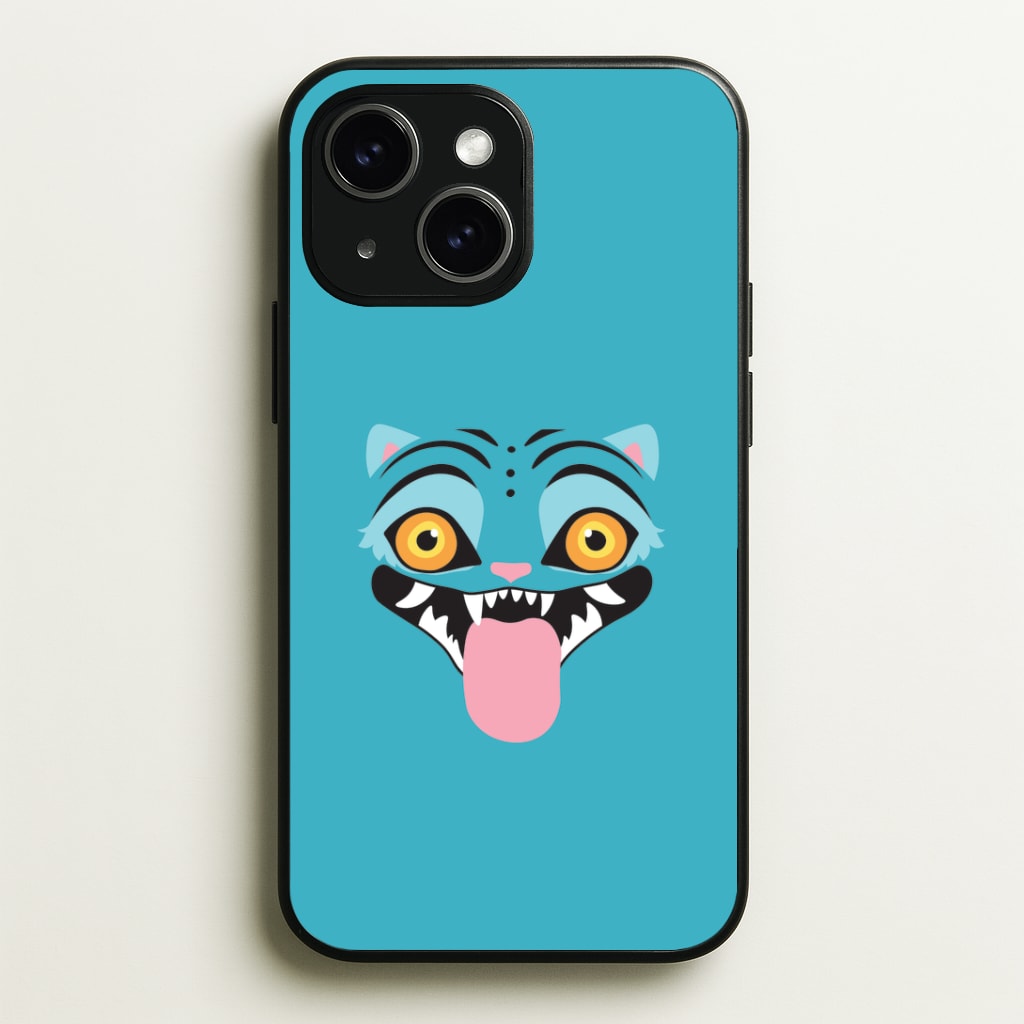 Demon Cat Face Phone Case - iPhone 15 / Standard