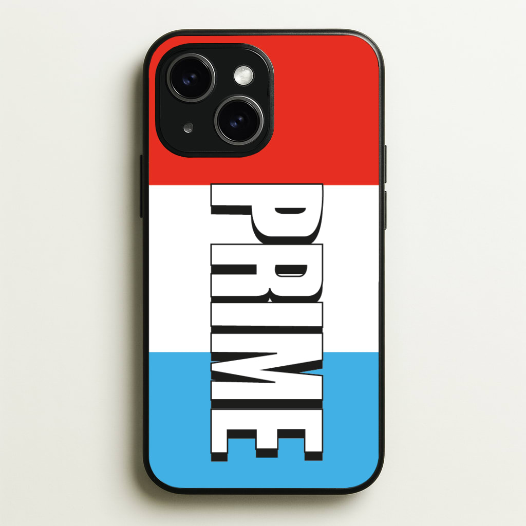 Prime - White And Red Phone Case - iPhone 15 / Standard