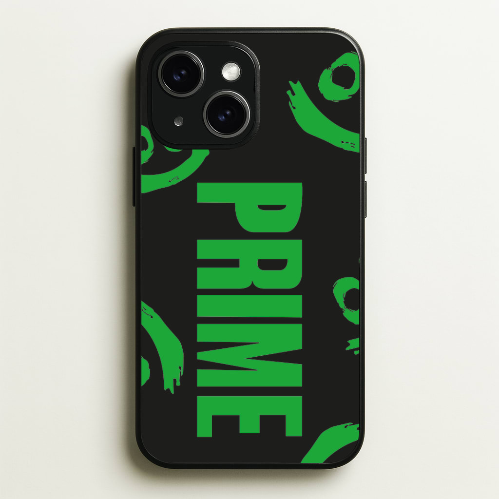 Prime - Green And Black Phone Case - iPhone 15 / Standard