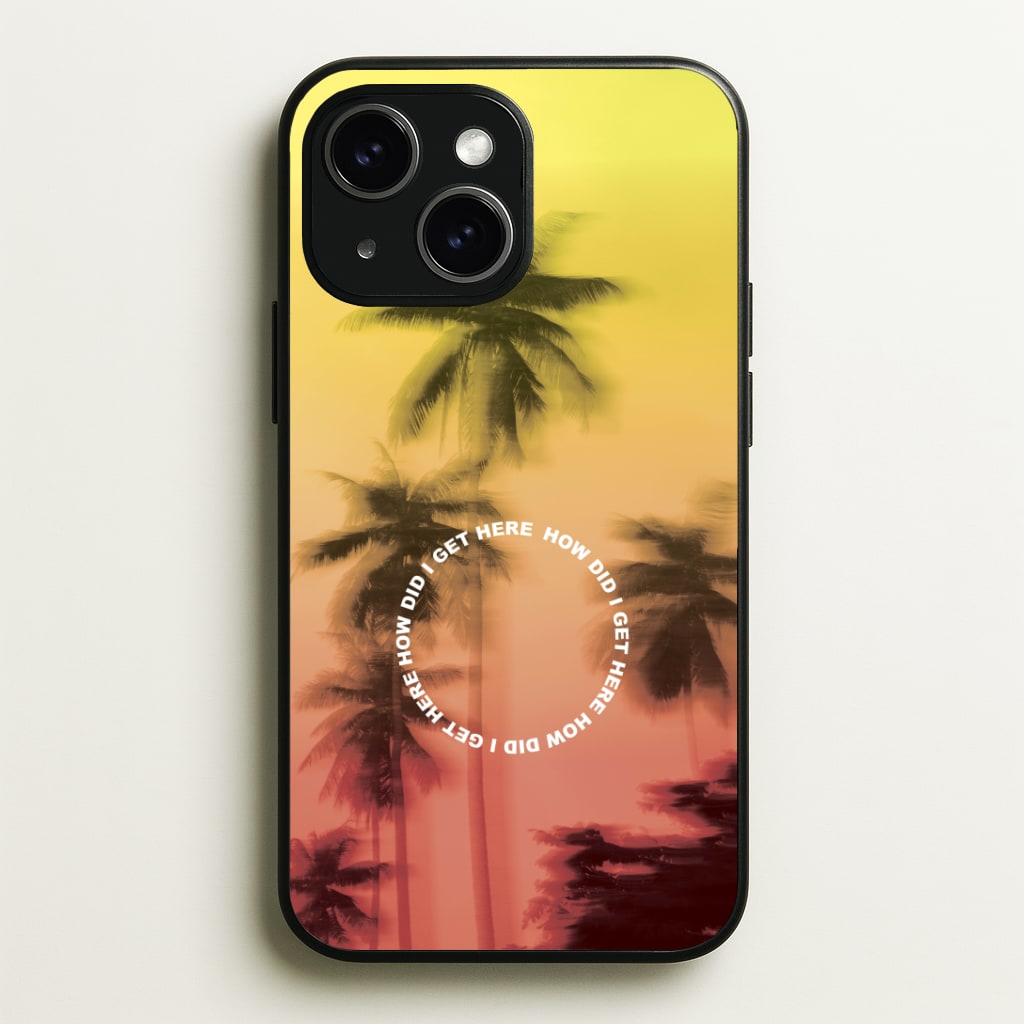 Palm Trees Circle Phone Case - iPhone 15 / Standard
