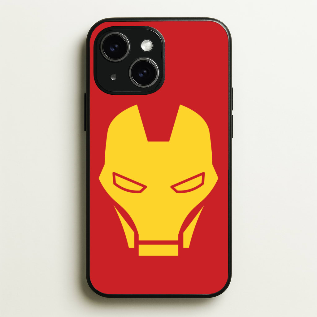 Red Robot Super Hero Face Phone Case - iPhone 15 / Standard