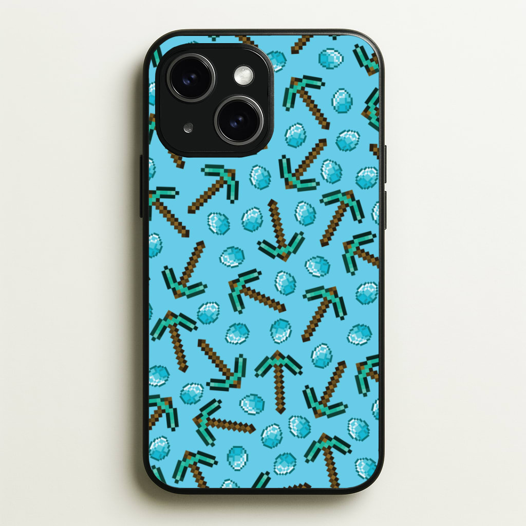 Diamond Axe Pattern Phone Case - iPhone 15 / Standard