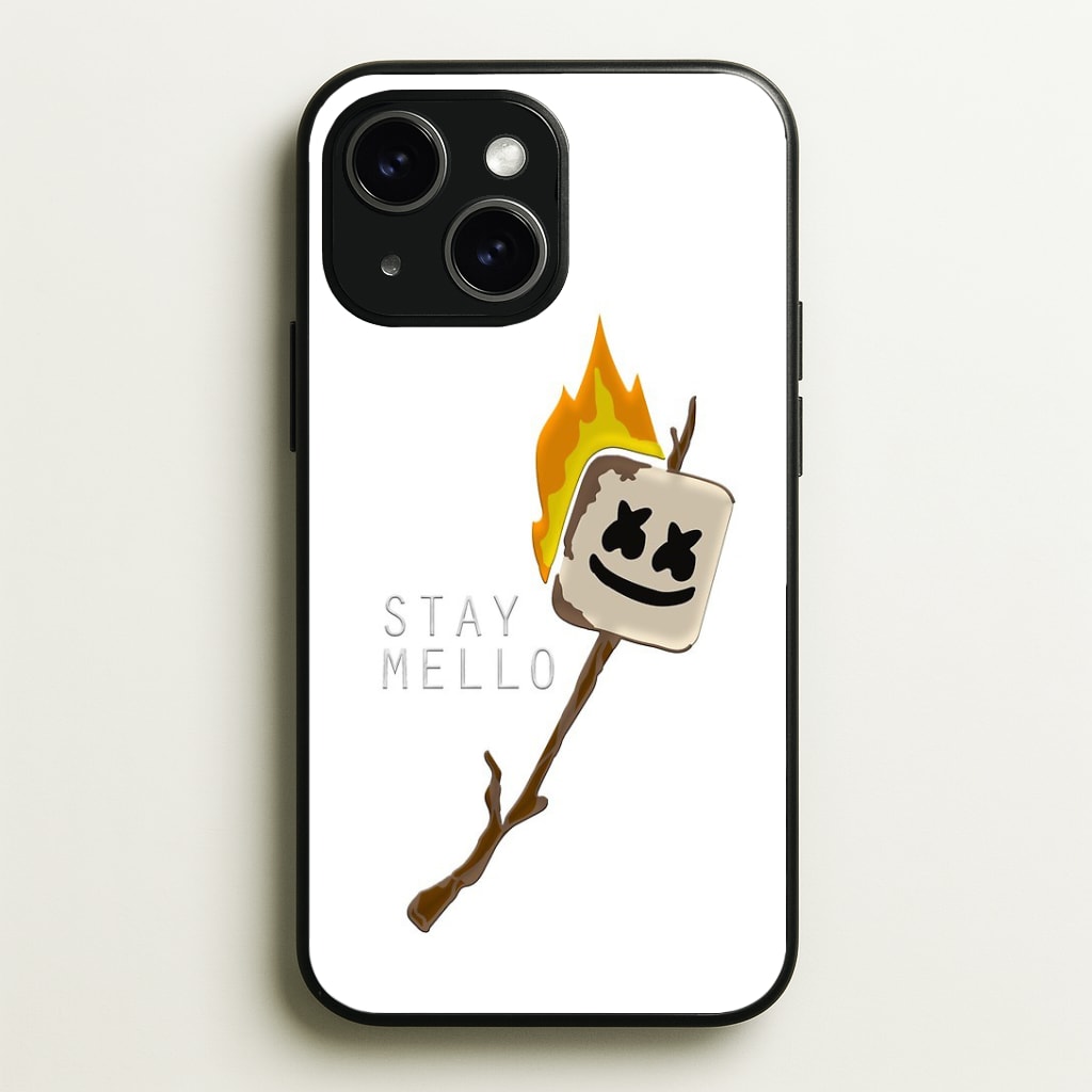 Stay Mello White Helmet DJw - White Helmet DJ Phone Case - iPhone 15 / Standard