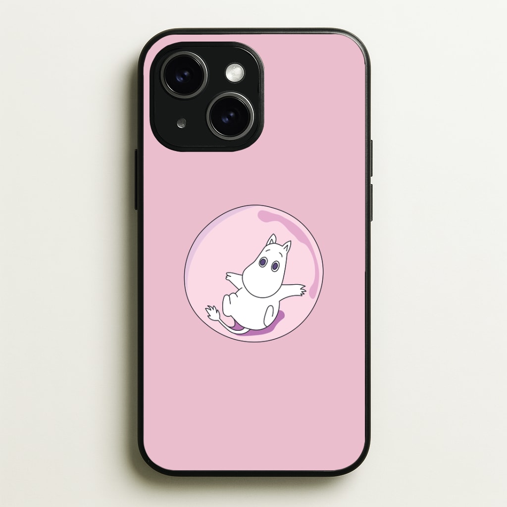 Moomin In A Pink Bubble Phone Case - iPhone 15 / Standard