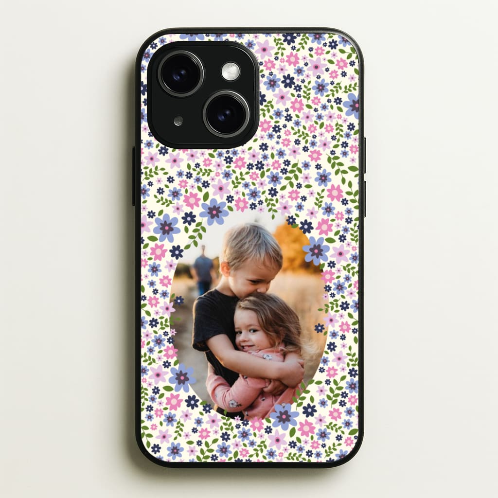Detailed Flower Pattern - Personalised Mother's Day Phone Case - iPhone 15 / Standard