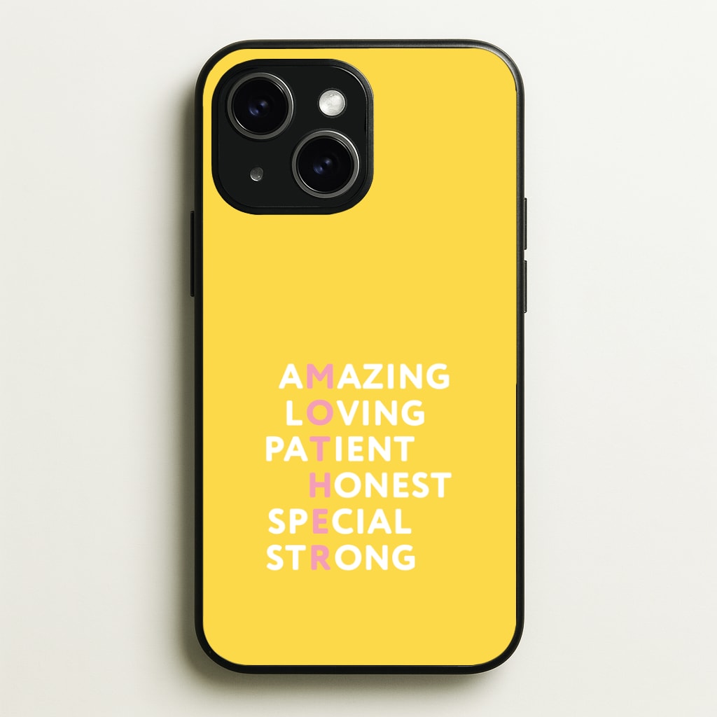 Mother Anagram Phone Case - iPhone 15 / Standard