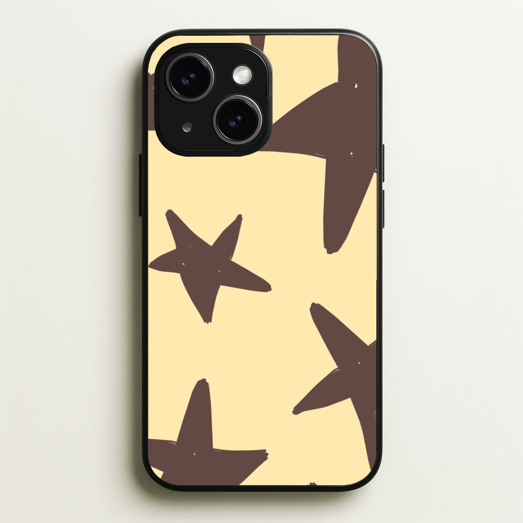 Vanilla & Chocolate Stars Phone Case - iPhone 15 / Standard