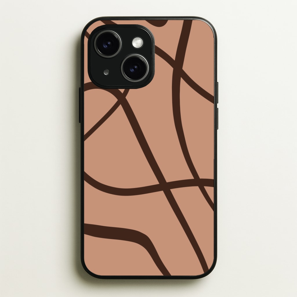 Lined Abstract Nude Phone Case - iPhone 15 / Standard