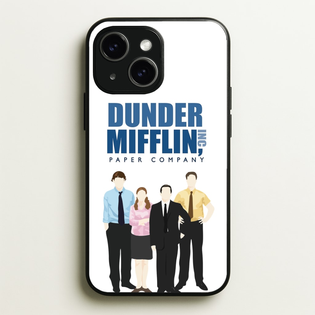 Office Cartoon - Dunder Mifflin Phone Case - iPhone 15 / Standard