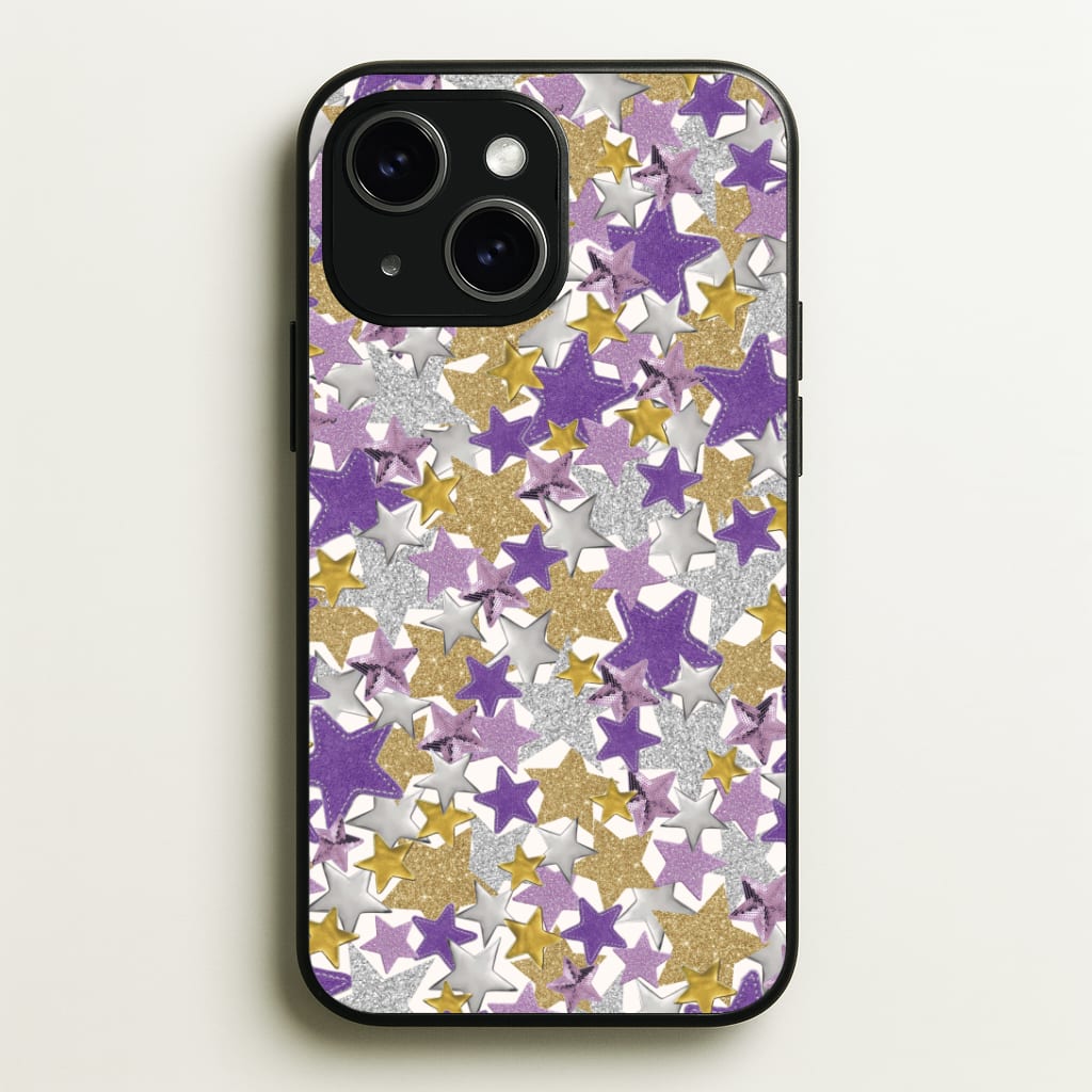 Mauve Stars Collage Phone Case