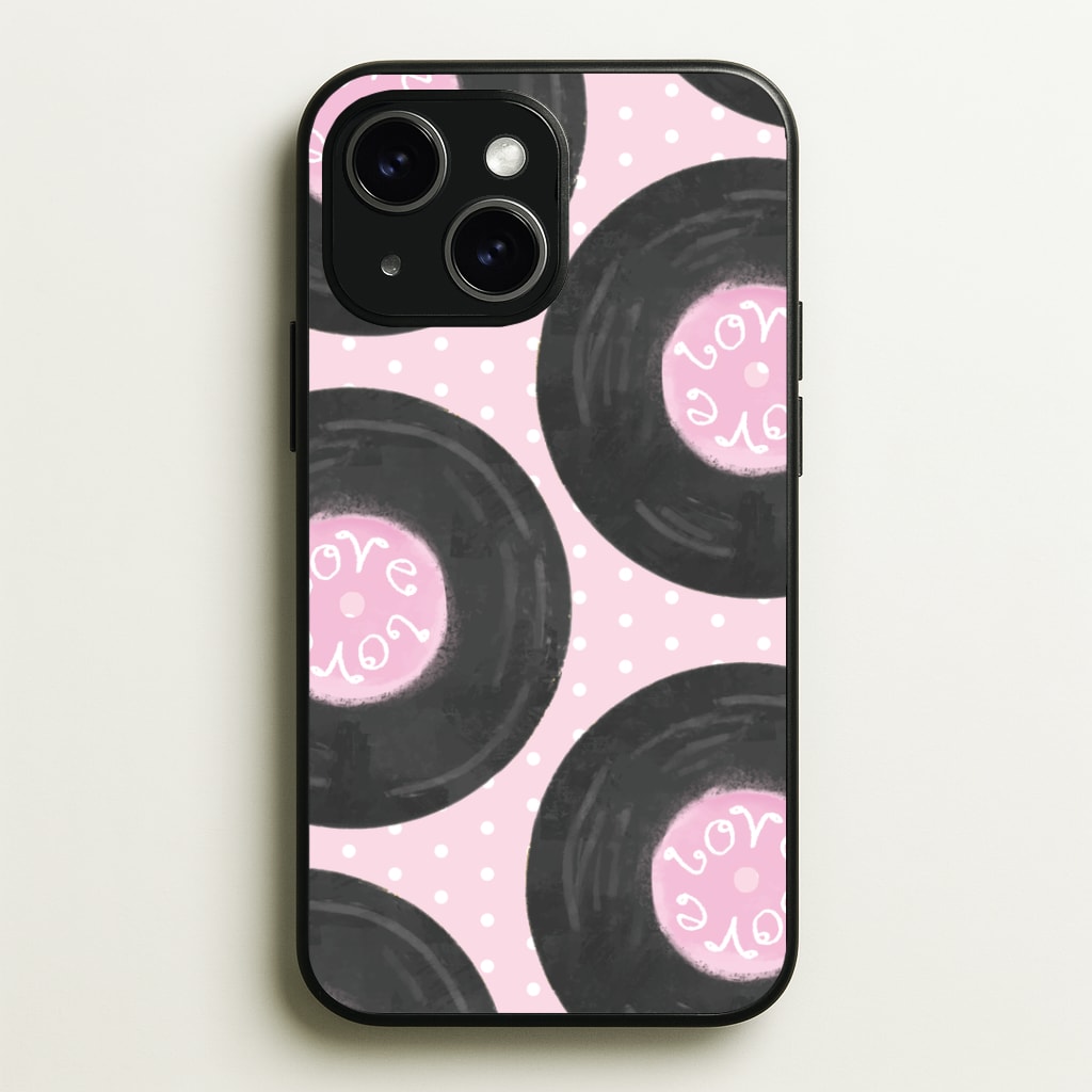 Thrifted Vinyl Polka Pattern Phone Case - iPhone 15 / Standard