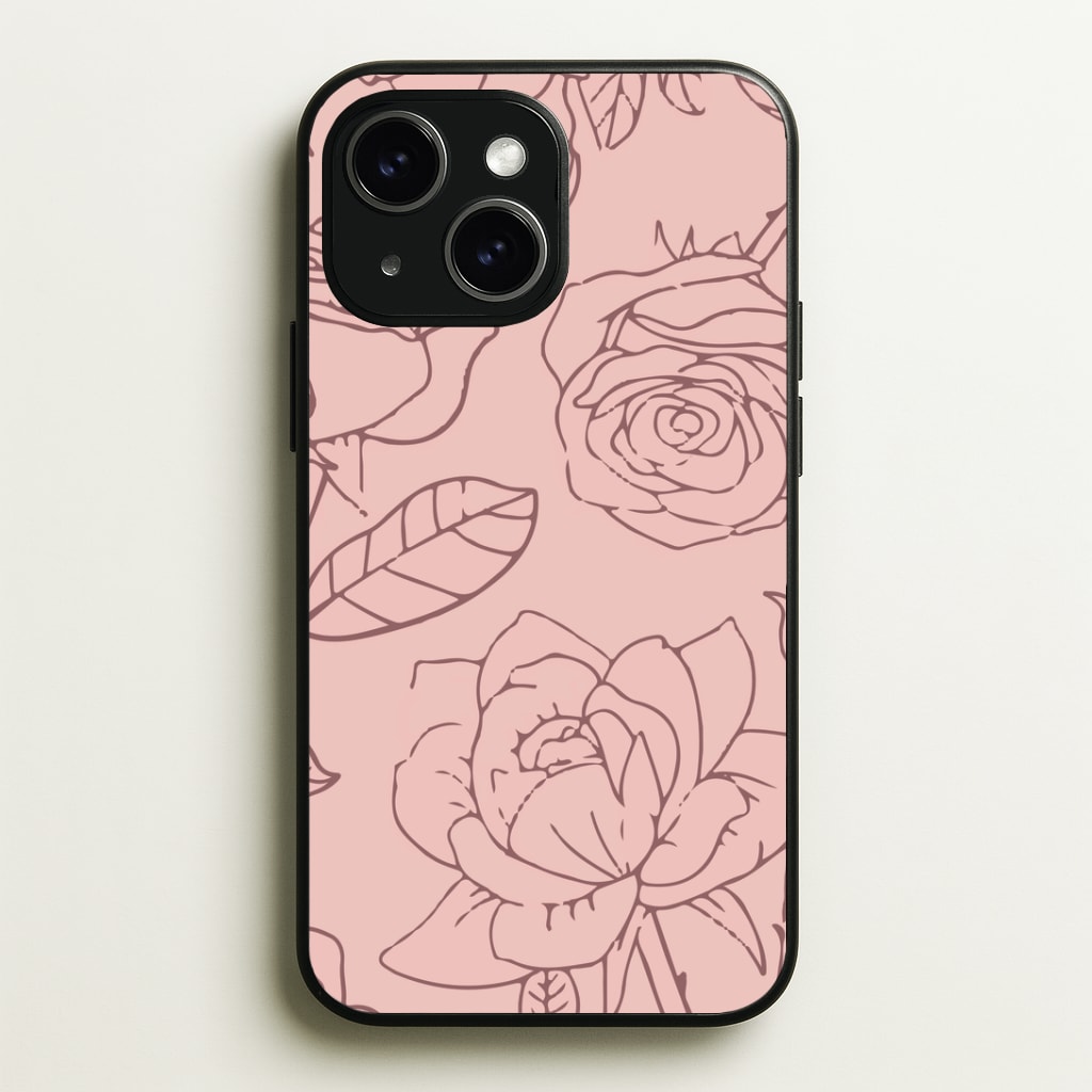 Roses - Foliage Phone Case - iPhone 15 / Standard