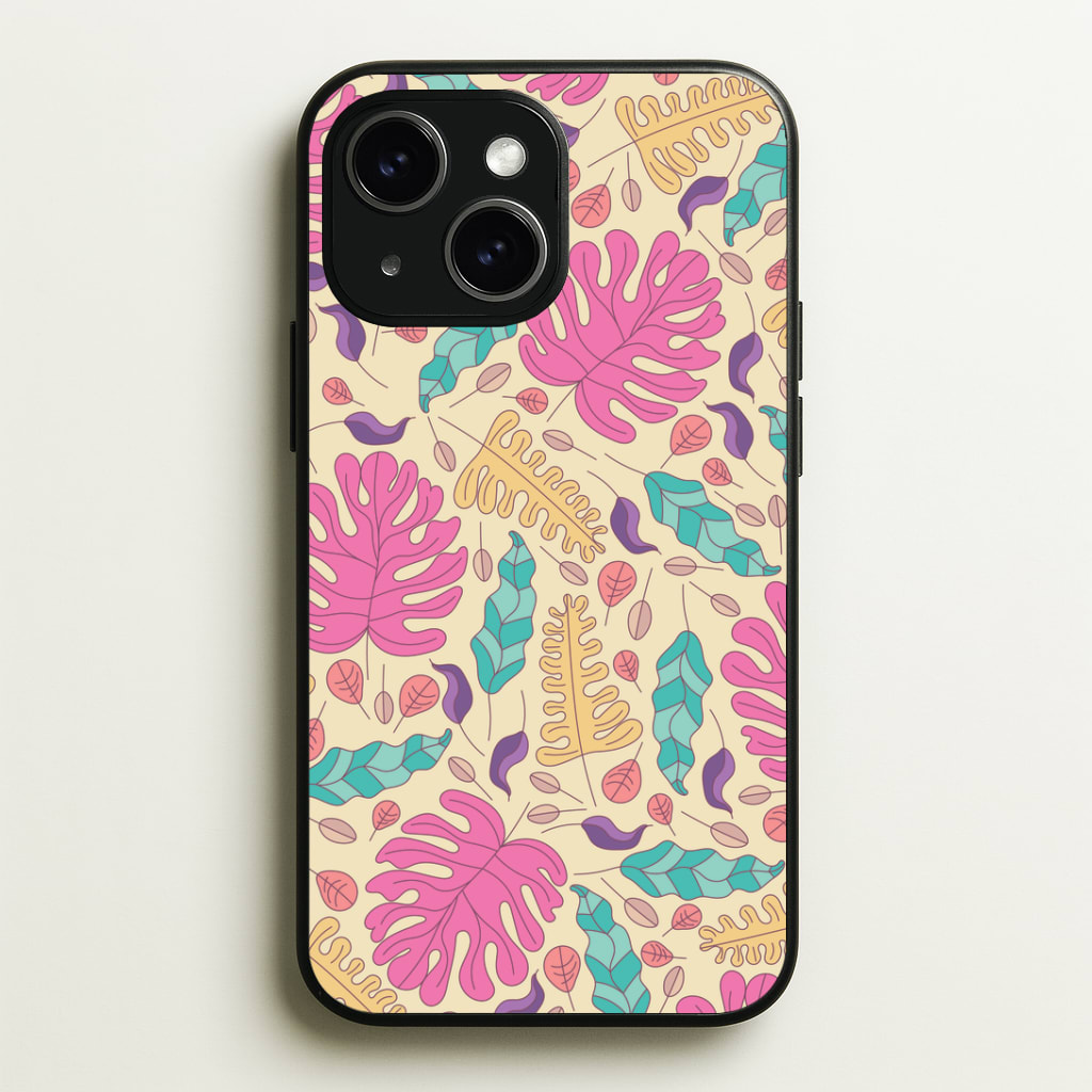 Multi Coloured Leaves - Foliage Phone Case - iPhone 15 / Standard