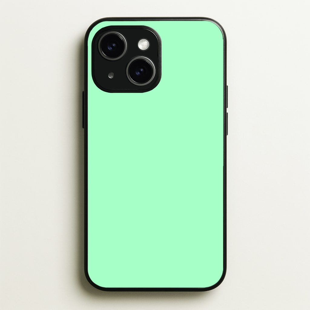 Back To Casics - Pretty Pastels - Plain Green Phone Case - iPhone 15 / Standard