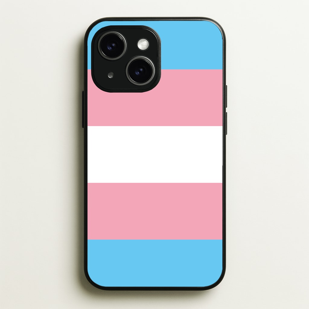 Trans Flag - Pride Phone Case - iPhone 15 / Standard