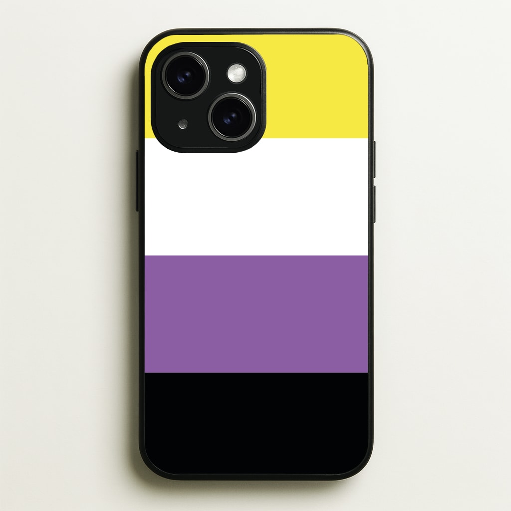 Non-Binary Flag - Pride Phone Case - iPhone 15 / Standard