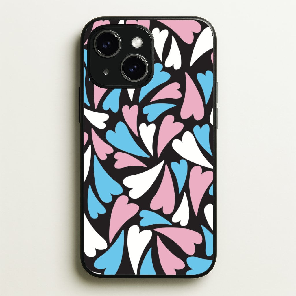 Transgender Hearts - Pride Phone Case - iPhone 15 / Standard