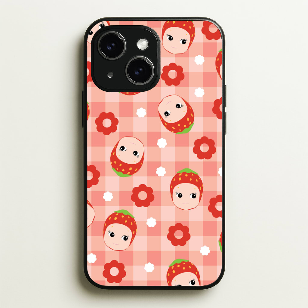 Strawberry Angel Pattern Phone Case - iPhone 15 / Standard