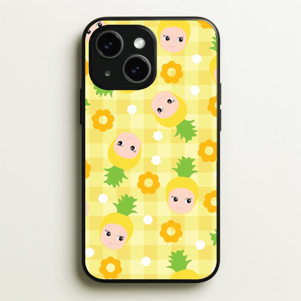 Pineapple Angel Pattern Phone Case - iPhone 15 / Standard