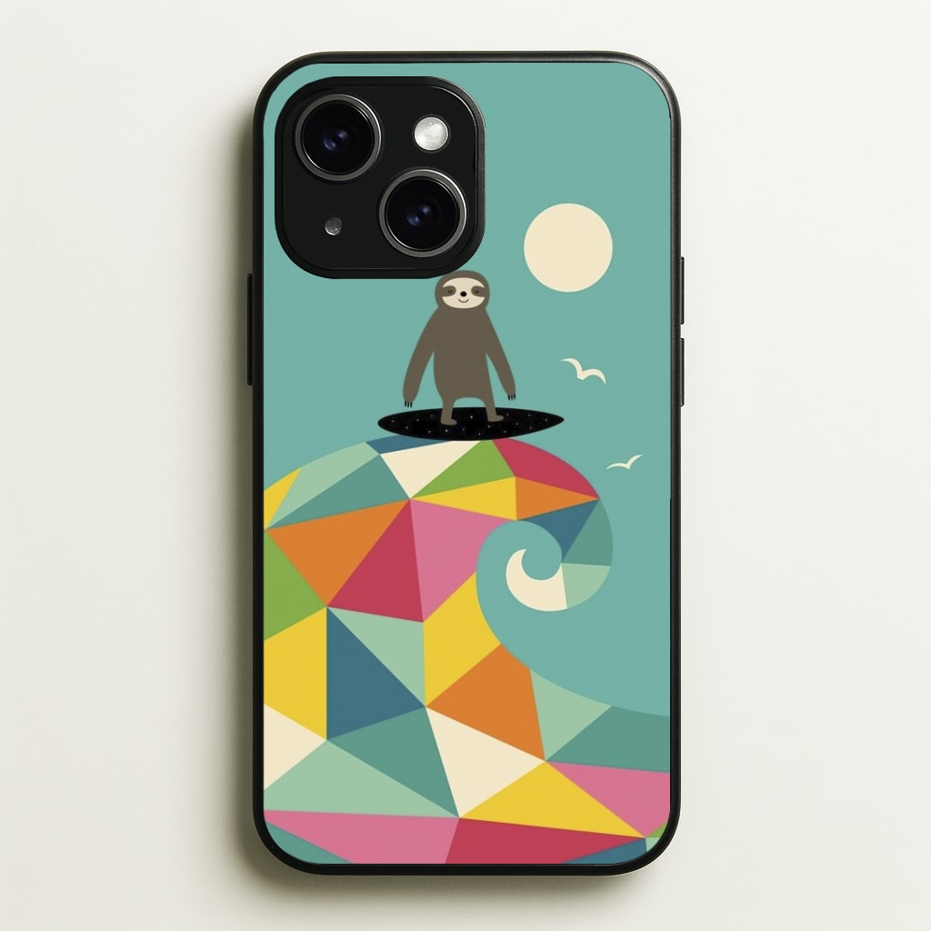 Surfing Sloth Phone Case - iPhone 15 / Standard