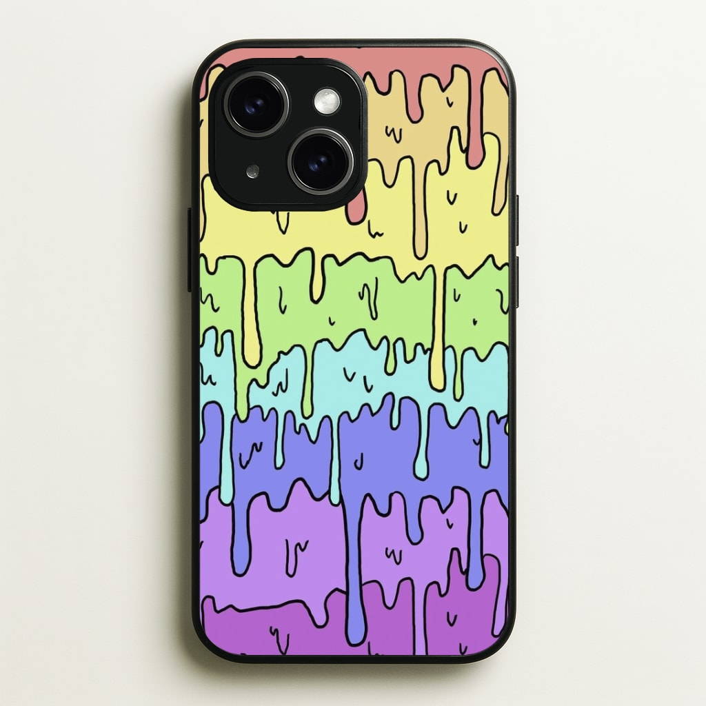 Dripping Rainbow Phone Case - iPhone 15 / Standard