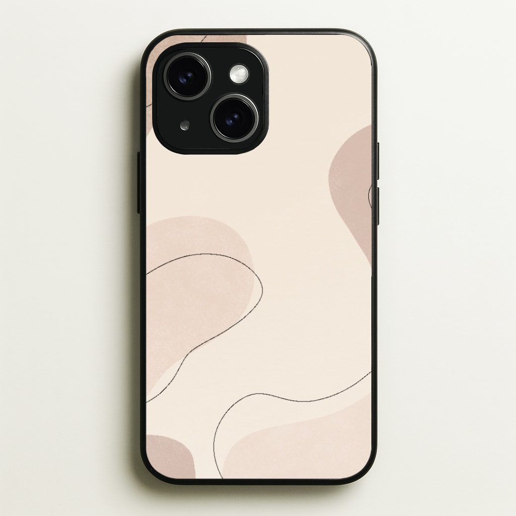 Abstract Beige Phone Case - iPhone 15 / Standard
