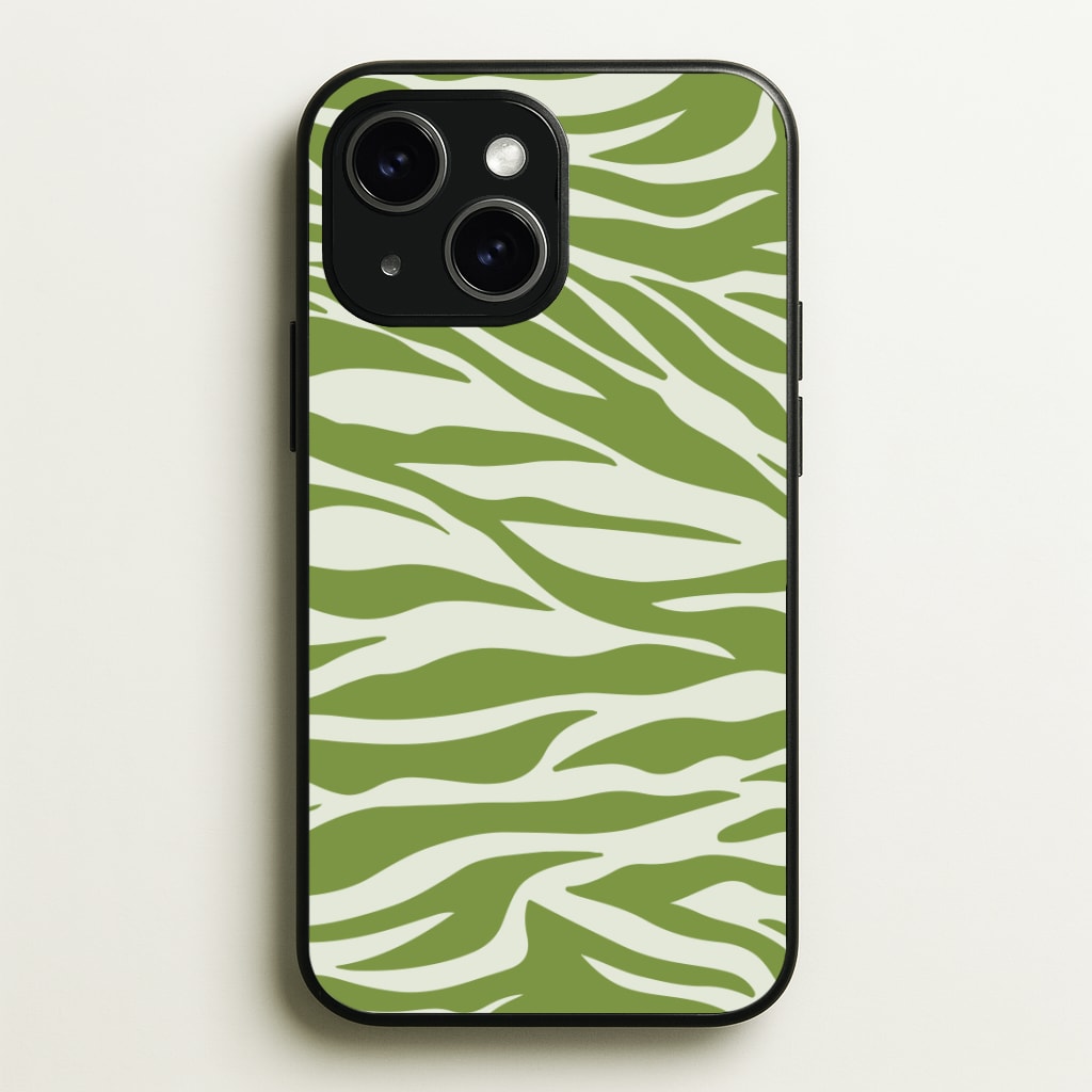 Abstract Green Print Phone Case - iPhone 15 / Standard
