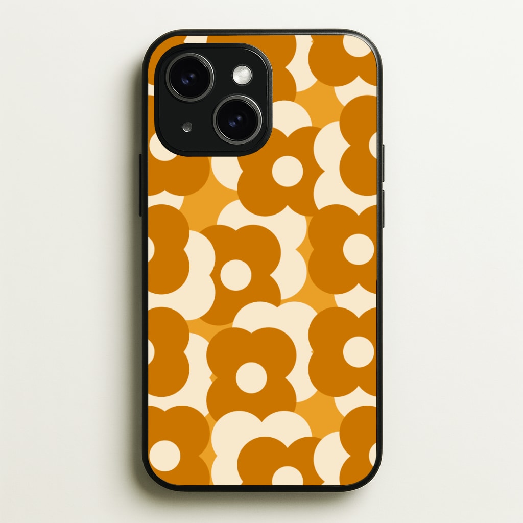 Retro Flower Pattern Phone Case - iPhone 15 / Standard