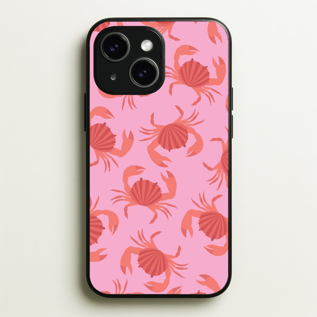 Crab Pattern - Sealife Phone Case - iPhone 15 / Standard