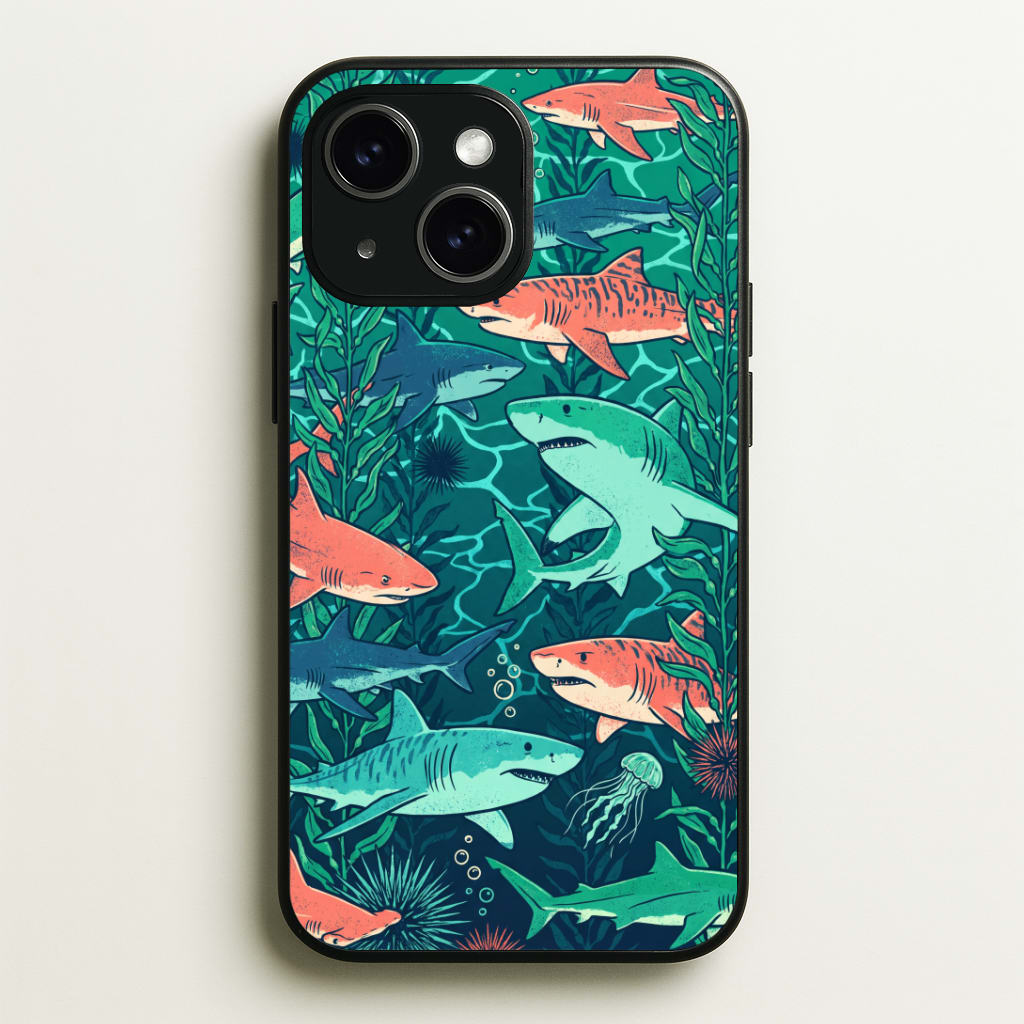 Retro Sharks Phone Case
