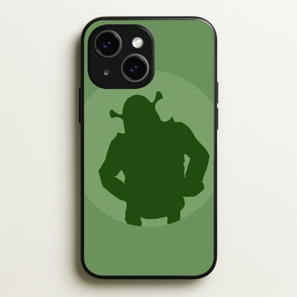Green Ogre Outline Phone Case - iPhone 15 / Standard