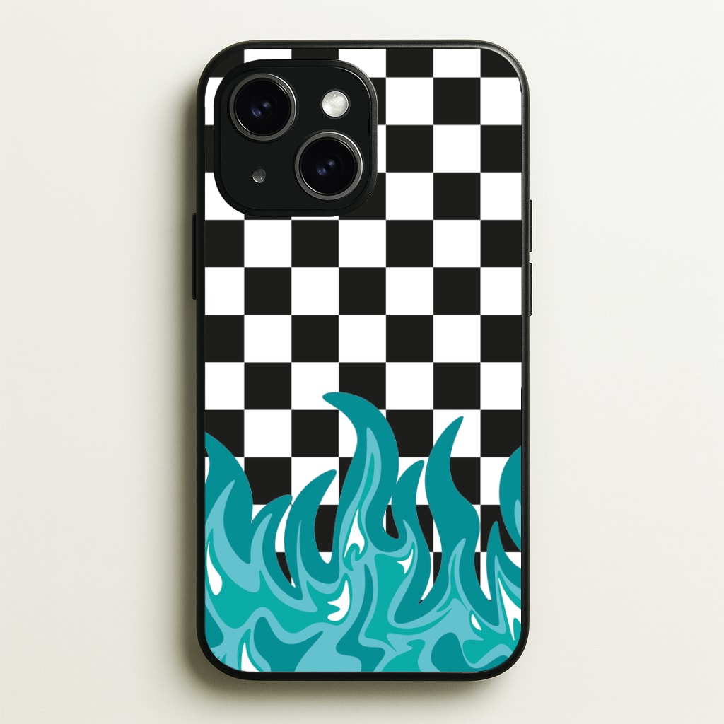 Blue Flame - Skate Aesthetic Phone Case - iPhone 15 / Standard