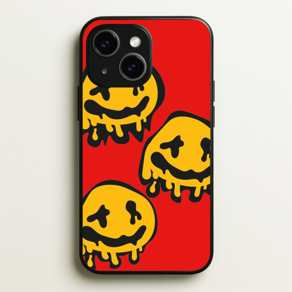 Dripping Smiley - Skate Aesthetic Phone Case - iPhone 15 / Standard