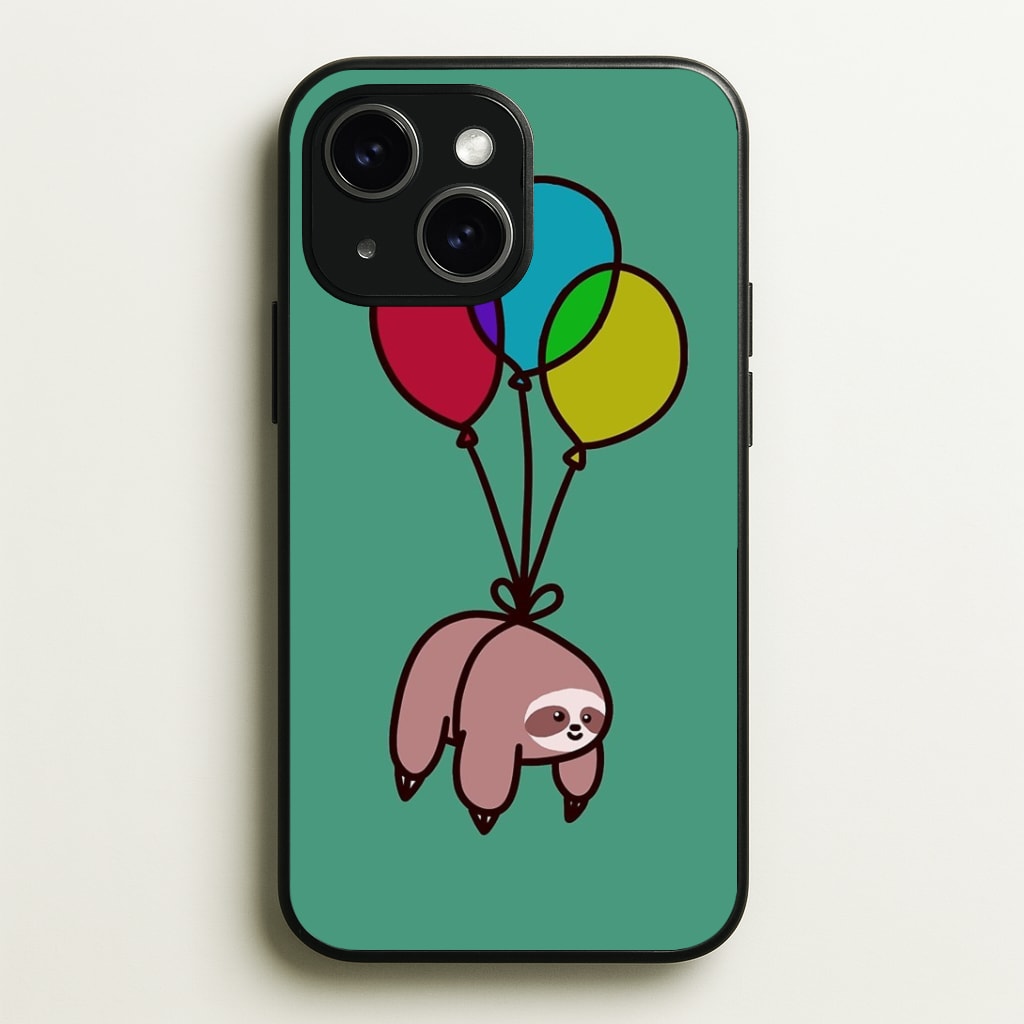 Balloon Sloth Phone Case - iPhone 15 / Standard