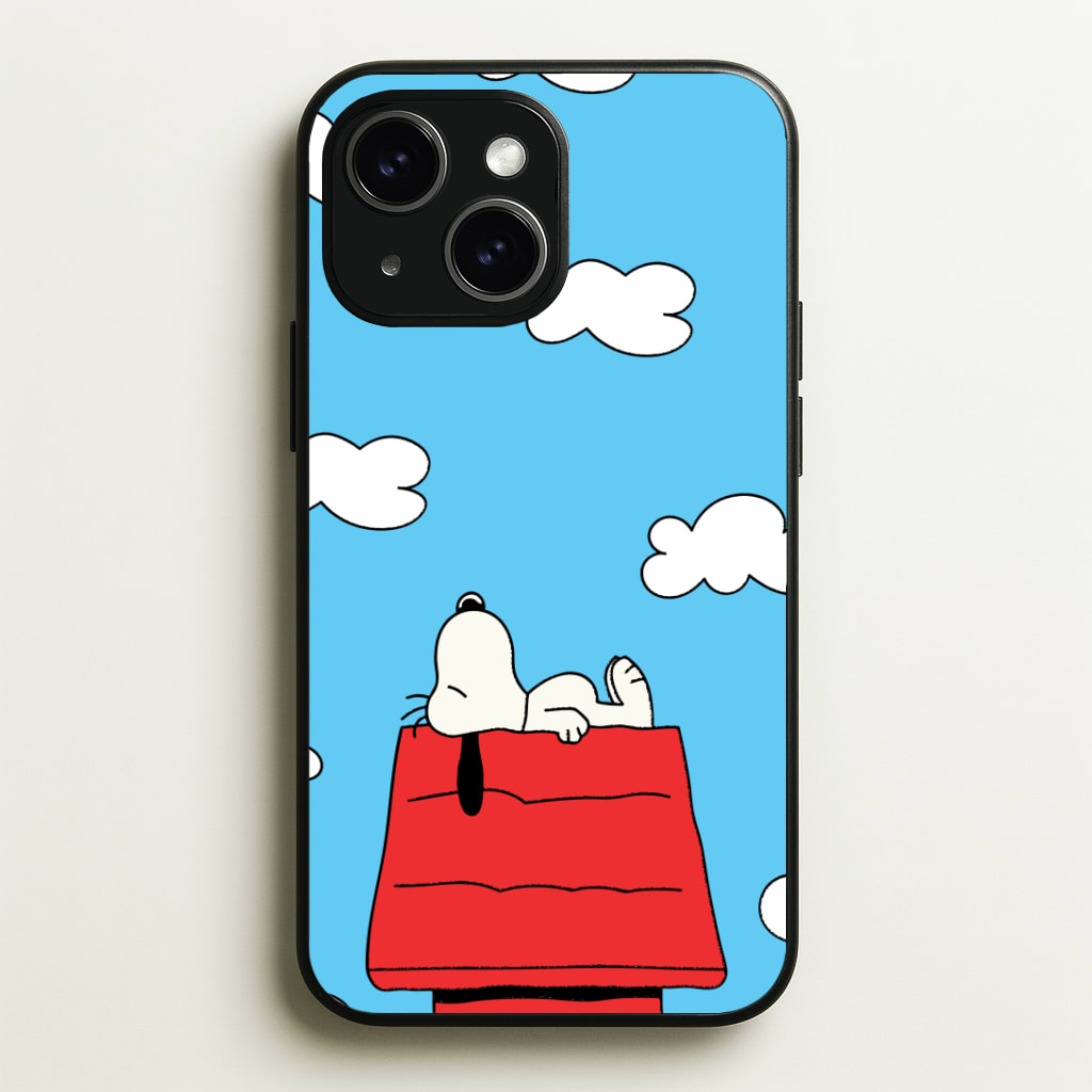 Cartoon Beagle Sleeping Phone Case - iPhone 15 / Standard
