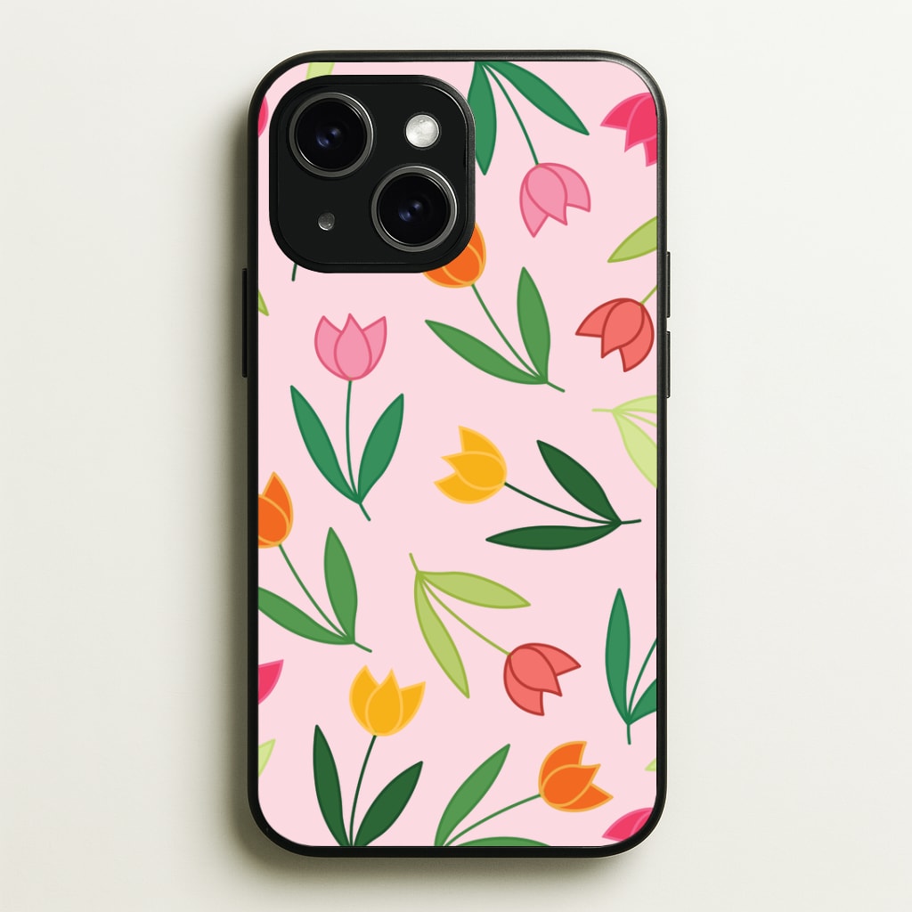 Tulips - Spring Patterns Phone Case - iPhone 15 / Standard
