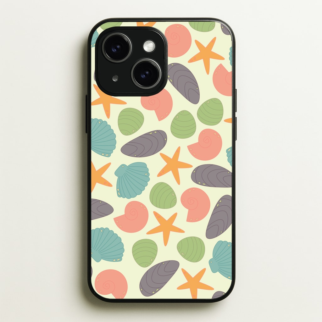 Seashells Pattern 1 Phone Case - iPhone 15 / Standard