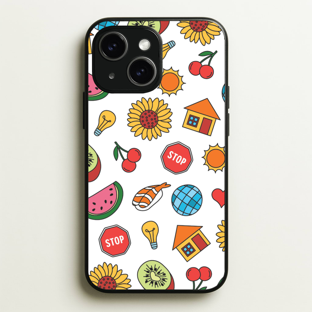 Harry Stickers Pattern Phone Case - iPhone 15 / Standard