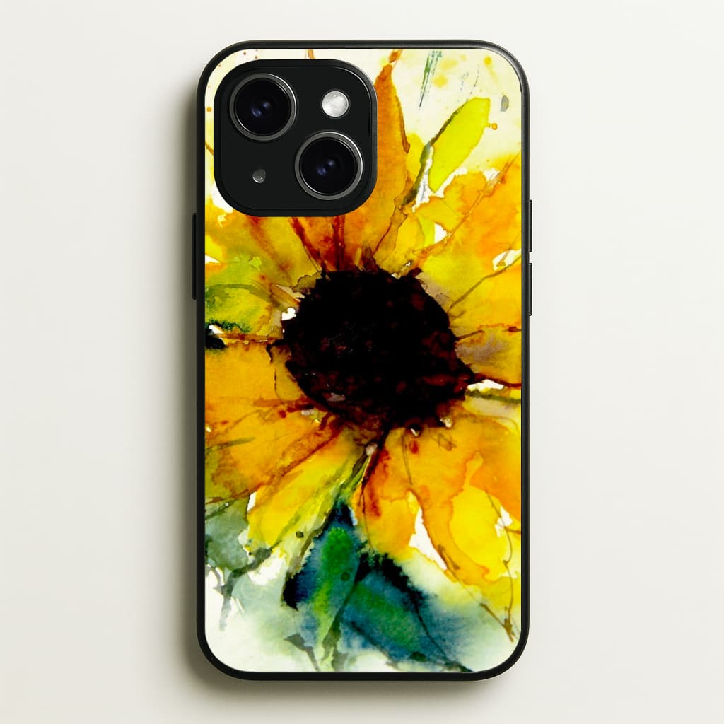 Watercolour Sunflower Phone Case - iPhone 15 / Standard