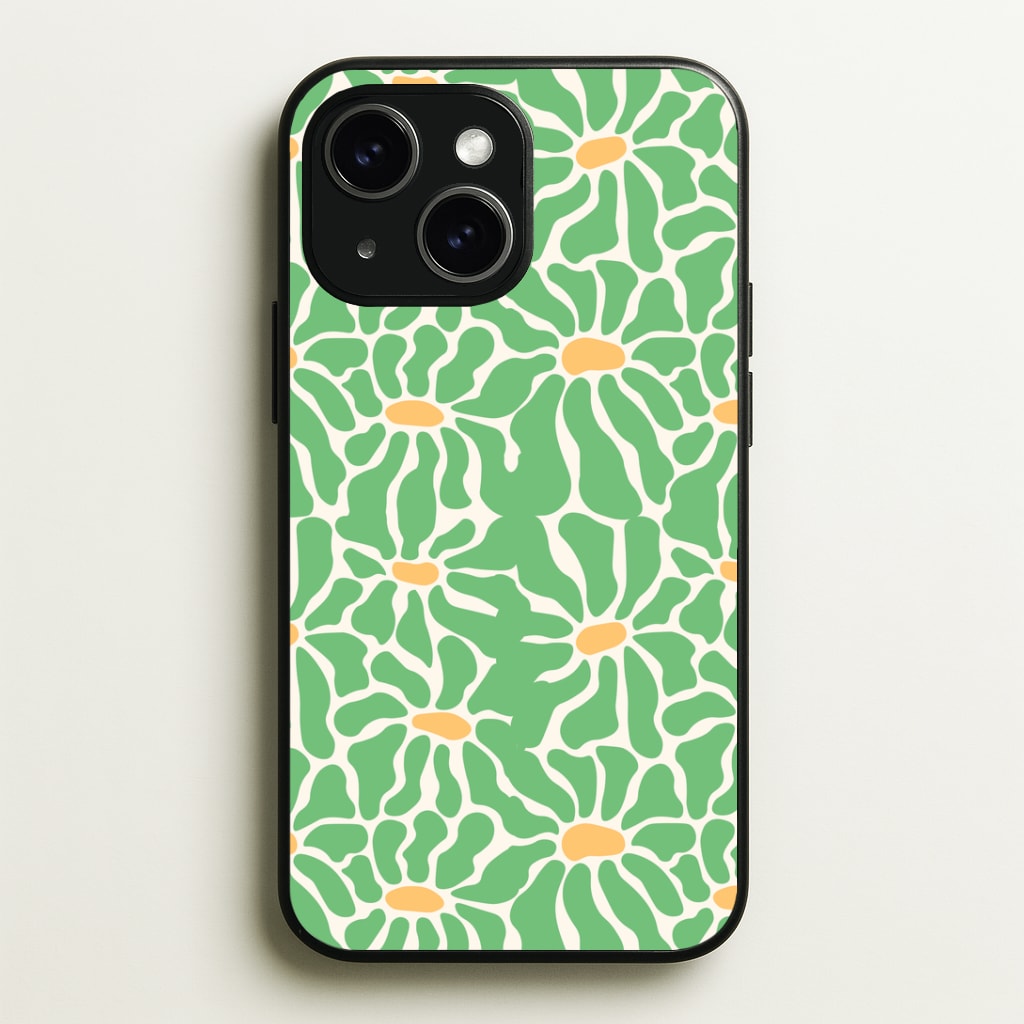 Green Flowers - Summer Phone Case - iPhone 15 / Standard