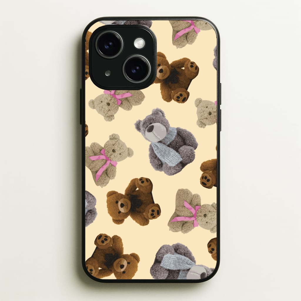 Assortment Of Teddies Pattern Phone Case - iPhone 15 / Standard