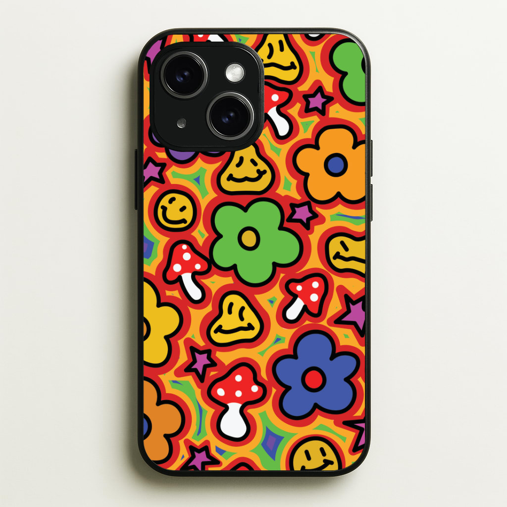 Rainbow Trip - Trippy Patterns Phone Case - iPhone 15 / Standard